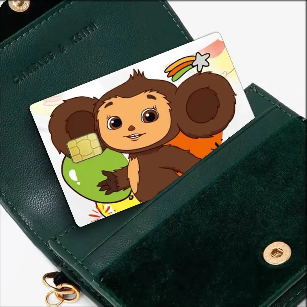 Cartoon C-Cheburashka-es Waterproof Film Skin Cover Credit Card Stickers Debit Front Bank Bus