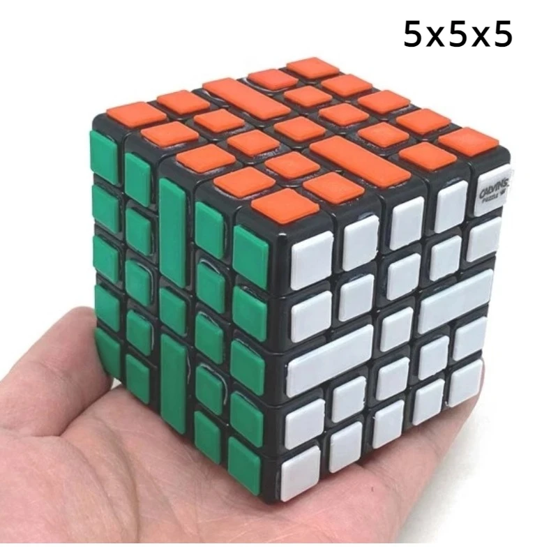 Calvin 'S Puzzel 5X5X5 Kubus 4X5X5 B455 Bandage Kubus Zwart Lichaam Magische Kubus Educatieve Speelgoedspellen En Puzzels Voor Kinderen