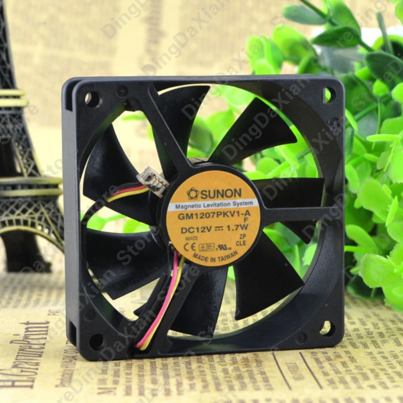 d 1PCS For SUNON GM1207PKV1-A | 70×70×20mm DC12V 1.7W 7CM 3-Wire Mute Axial Fan