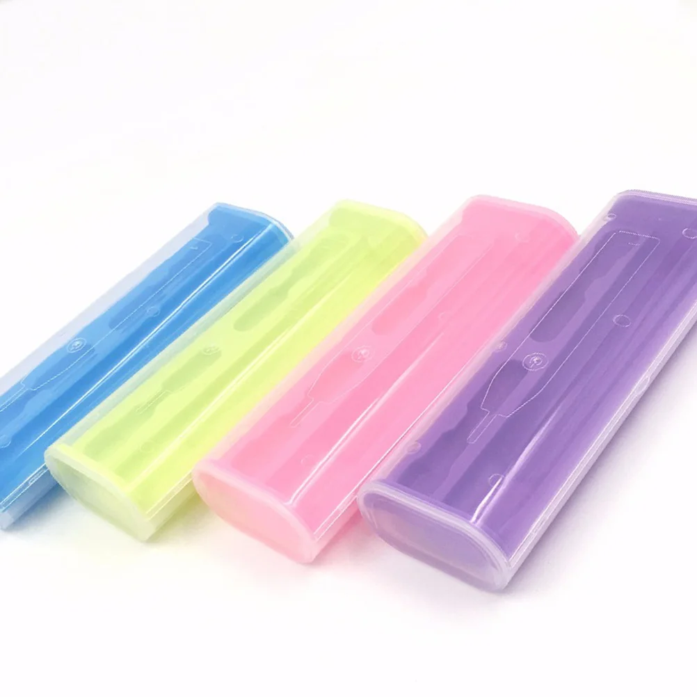 علبة فرشاة الأسنان الكهربائية المدمجة مقاس 215 × 8 × 45 سم صندوق تخزين للسفر لرأسين وفرشاة واحدة حقيبة سفر لفرشاة الأسنان الأرجوانية