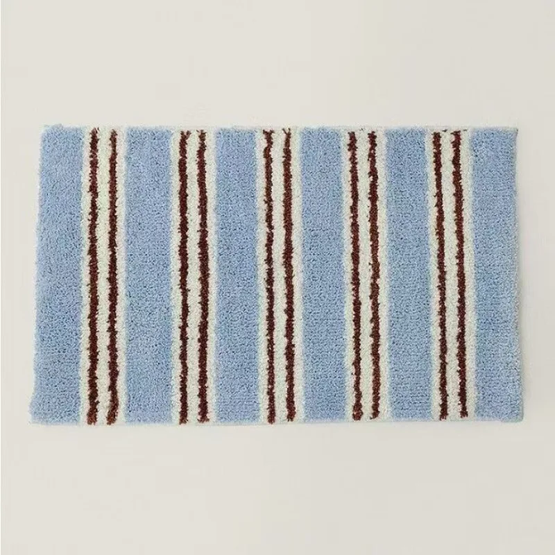 Imitation Cashmere Toilet Mat Soft Absorbent Non Slip Bathroom Floor Carpet Quick Dry Bath Rug Home Decor