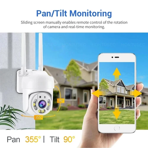 Imagen 2 del producto 390EYES 5G 2,4G Wifi cámara PTZ al aire libre IP66 seguimiento automático detección AI Audio bidireccional Color visión nocturna sistema de cámaras de seguridad