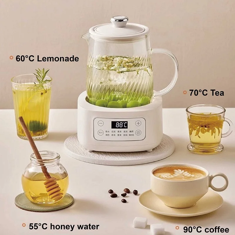 1.2L Smart Electric Kettle Automatic Glass Office Health Kettle Tea Maker Multifunctional Electric Stew Pot With Filter 220V