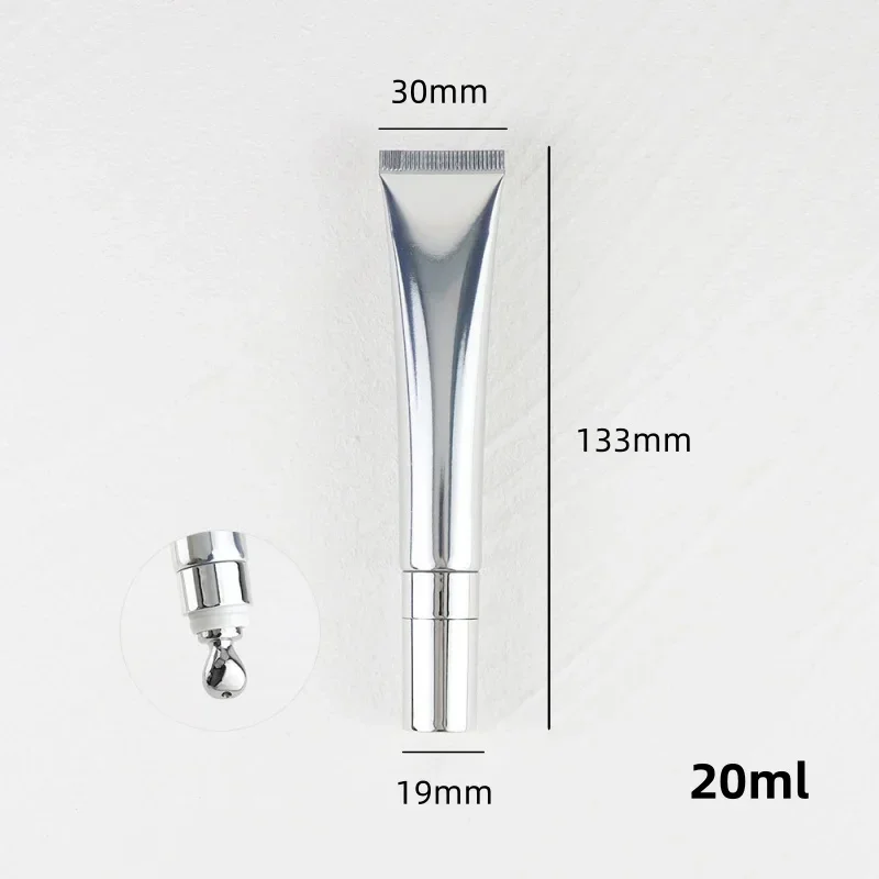 Zachte Buis met Metalen Massagekop voor Ooglotion/serum 20/40/100 ml Leeg Pakket voor DIY Shampoo Cosmetische Lotion Reizen