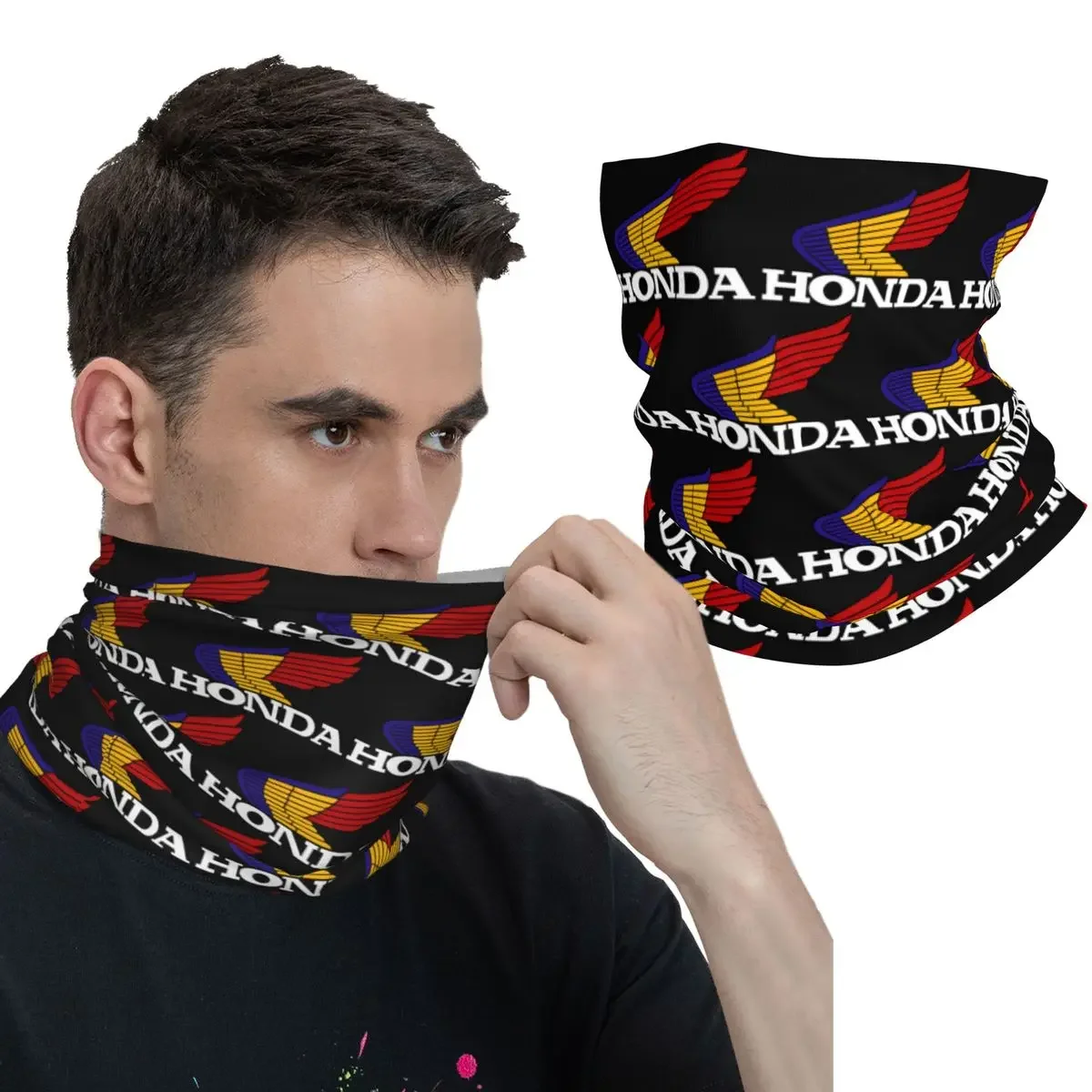 Hondas Racing Corporation Motorcycle Balaclava Riding Fishing Face Masks Man Retro UV Cycling Mask Neck Warmer Scarf Bandana