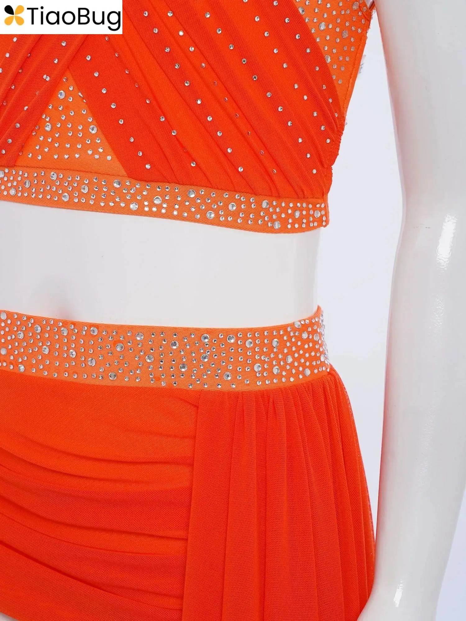 

Kids Girls Belly Dance Harem Pants Solid Color Ruffled Half Elastic Waistband Pants for Indian Dancing Practice Performance Wear