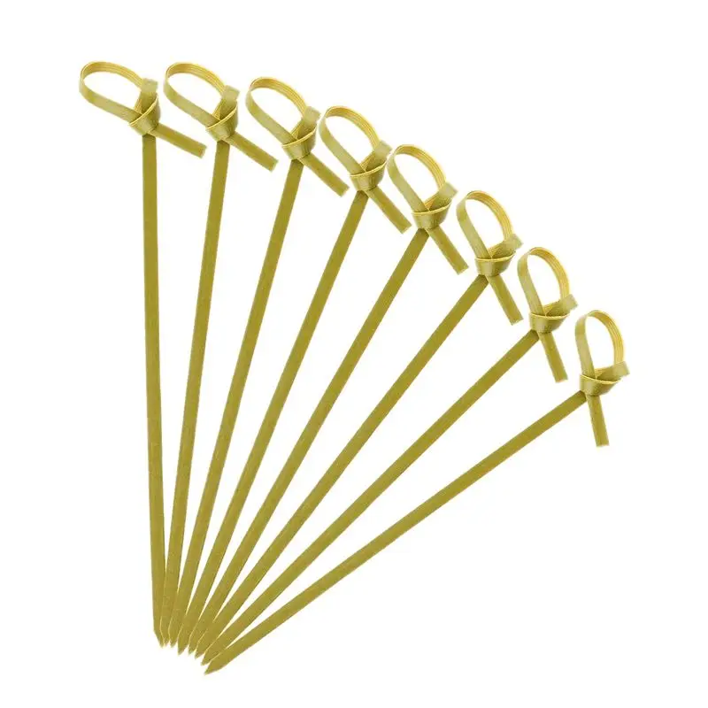 B62B-900 Knotted Bamboo Skewers Cocktail Sticks Party Tableware Cocktail Toothpicks