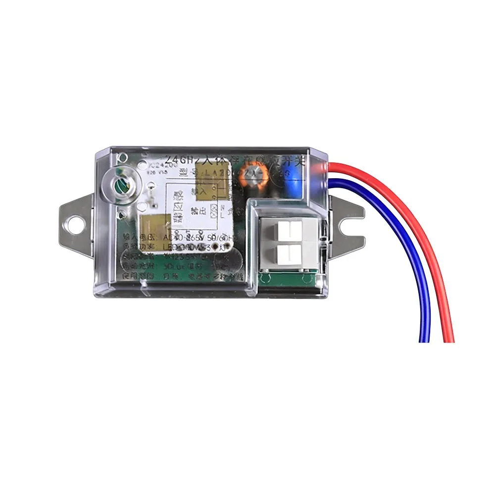 Light Sensitive Radar Presence Sensor Switch Auto On Off Energy Saving Human Presence Sensor Transparent Shell Lamp Sensor