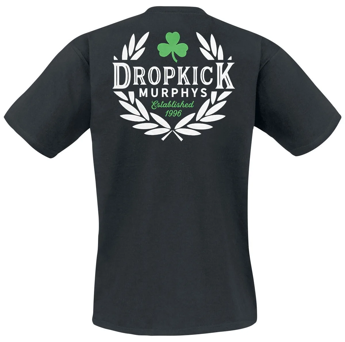 Dropkick Murphys Minimal Shamrock Crest T-shirt Casual Laurel Print Cotton Tee Unisex Streetwear Black Top