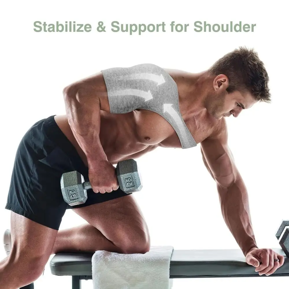 Knitted Compression Shoulder Brace Protection Adjustable Shoulder Support Strap Supportive Structure Durable