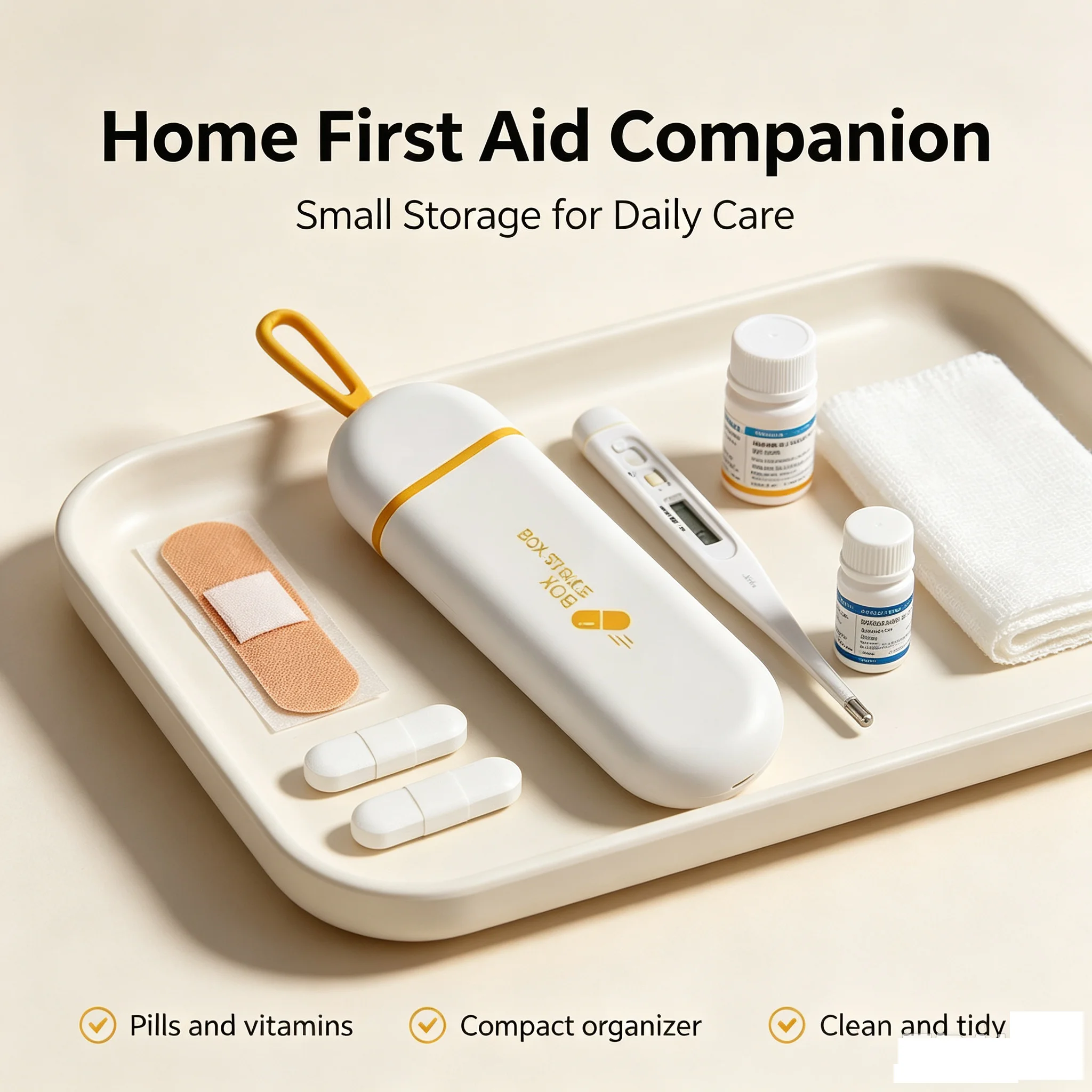 Clip‑on USB‑Drive‑Like Pill Box, Simple Shell With Lanyard, For Elderly Outdoor Carry, Store Pills Separately