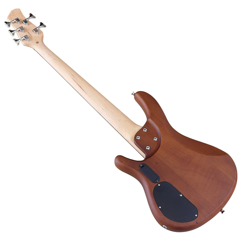 Active Pickup 5 String Electric Bass Guitar 43 Inch Solid Okoume Wood Body High Gloss Finish Bass Guitar