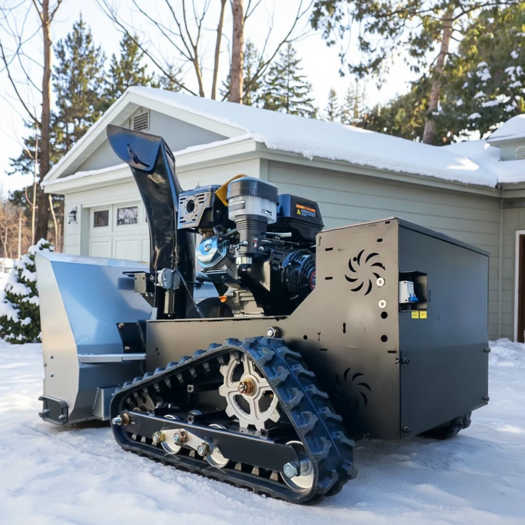 1000M Remote Distance Snow Clearing Machine Remote Control Snow Blower Small Track Crawler Road Winter Removal Equipment
