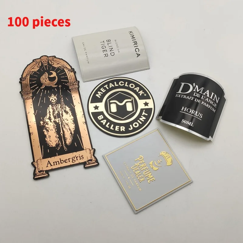 

10 0.Zhang.Custom.Custom Design Cosmetics Plaque Fragrance Package Plate Perfume Private Metal Foil Sticker Luxury Style Perfume