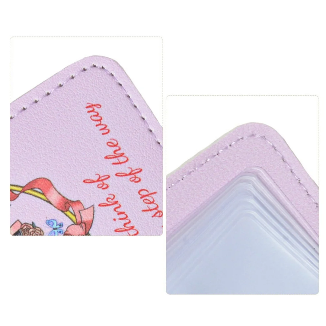 لطيف أرنب المفاجئة حامل بطاقات التعريف الشخصية واضح 20 فتحات بطاقة حقيبة محفظة من جلد PU الفتيات الطلاب هدية غطاء صور صغير Photocard