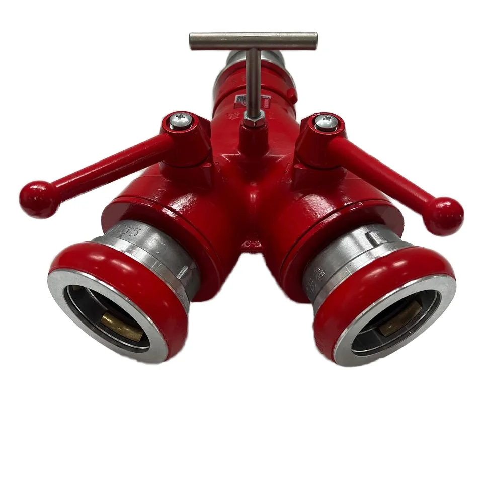 Hot Sales 65mm Y-Splitter Fire Training Quick-Connect Coupling 1 Inlet 2 Outlets Flexible Threaded  Two-way Water Diverter