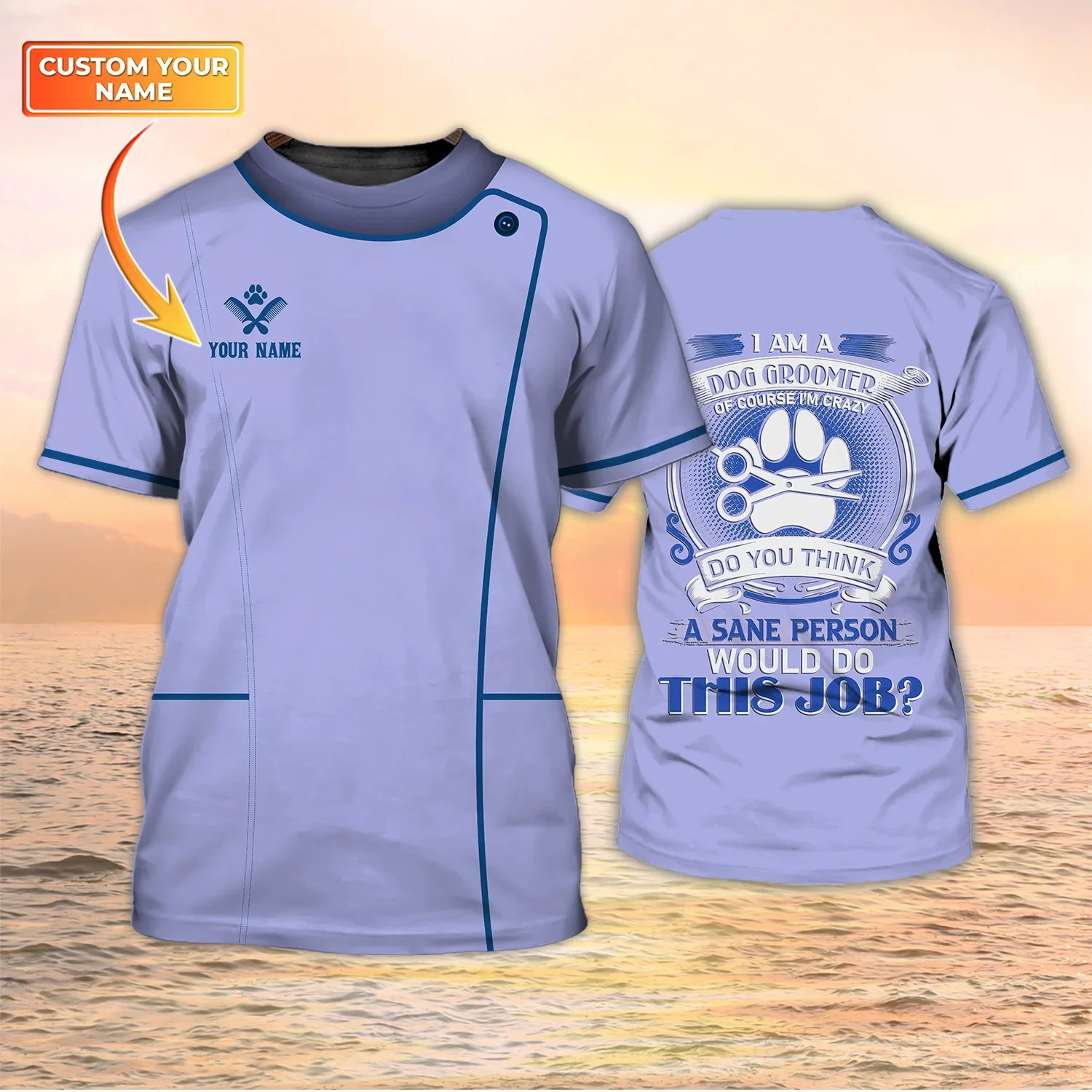 كلب التهيأ شخصية اسم موحدة تي شيرت الحيوانات الأليفة العريس ملابس العمل تيز الصيف عادية للجنسين الملابس المتضخم قصيرة الأكمام #6