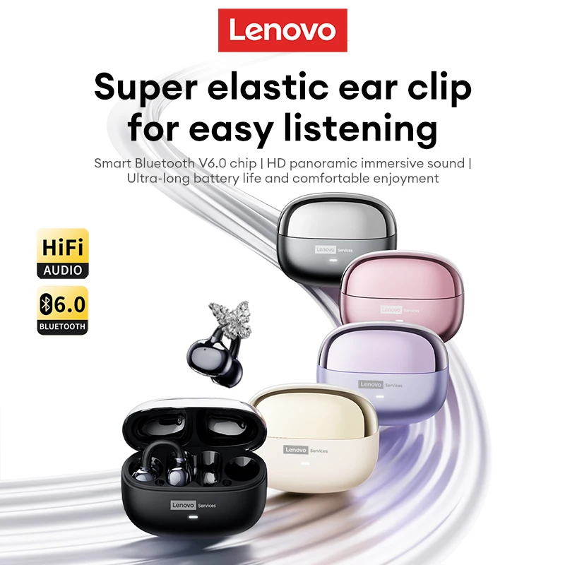 اختيار لينوفو LE302 OWS سماعات أذن لاسلكية الكمون المنخفض HD دعوة سماعات بلوتوث HiFi الموسيقى الرياضة سماعات أذن الموضة