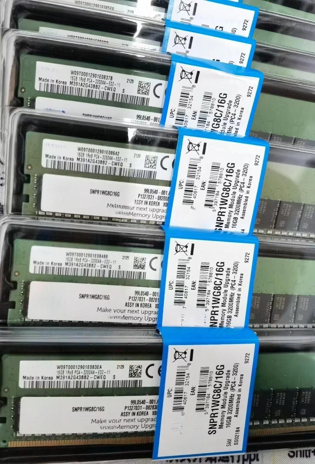 SNPR1WG8C/16G AB663418  1Rx8 16GB DDR4 PC4-3200 Unbuffered UDIMM ECC Memory