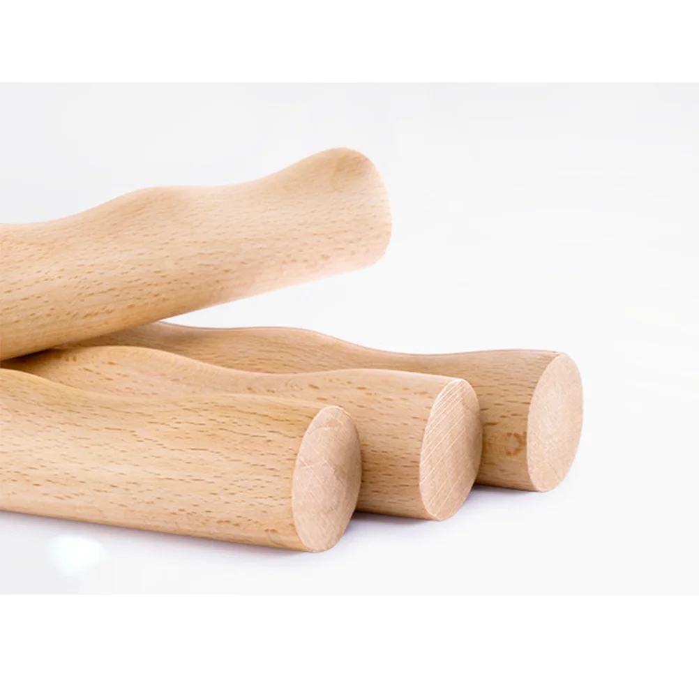 

1 set 1 Set Massage Roller Stick For Neck Shoulder Legs Portable Scraping Bar, Wood Massaging Tool For Skin Body Care (Beige)