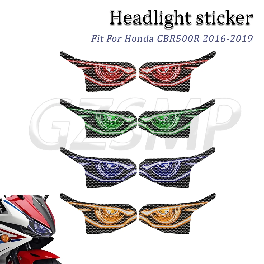 Front Fairing Headlight Sticker Decal Fit For Honda CBR500R CBR500 R 2016 2017 2018 2019 Motorcycle Headlight Protector Sticker