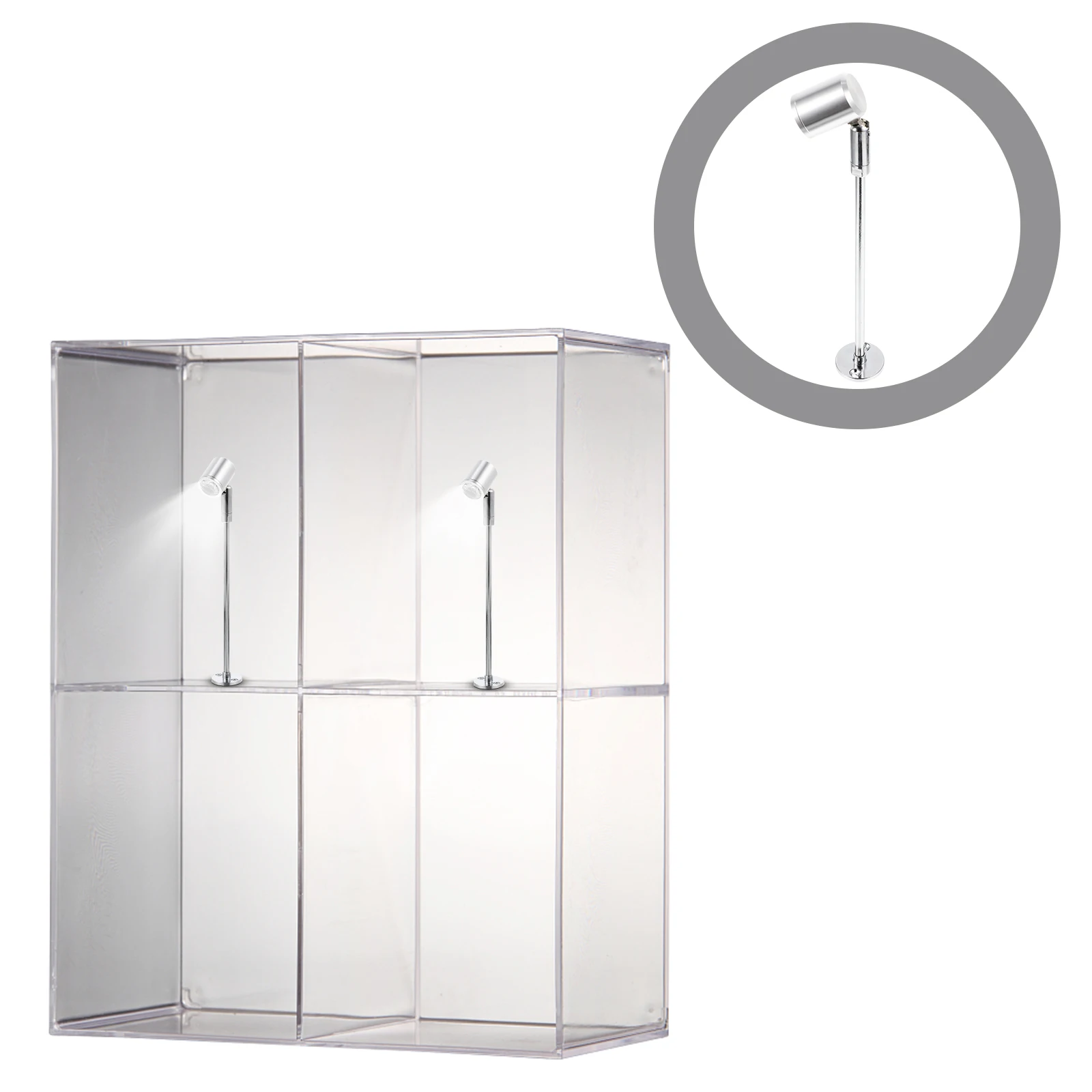 

2pcs Led Spotlight 3W Warm White 3000-3200K 215Mm High Metal Stake Outdoor Landscape Lighting Garden Lawn Display Case Silver