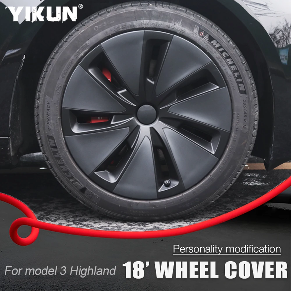 

YIKUN 2025 Wheel Cap Car for Tesla Model 3 18 Inch Highland Performance Wheel Cover Full Rim Accessories Wheel Parts 2024 HubCap