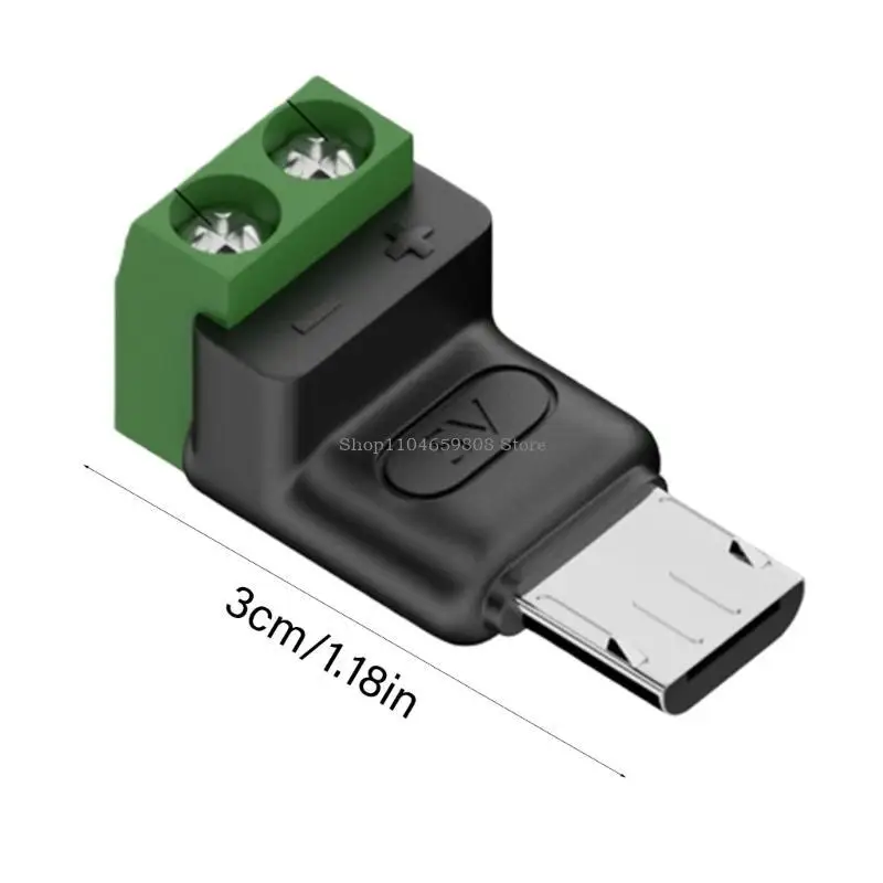 micros-usb-папа-к-2-контактному-зеленому-разъему-адаптера-адаптера-5v3a-Адаптер-для-зарядки