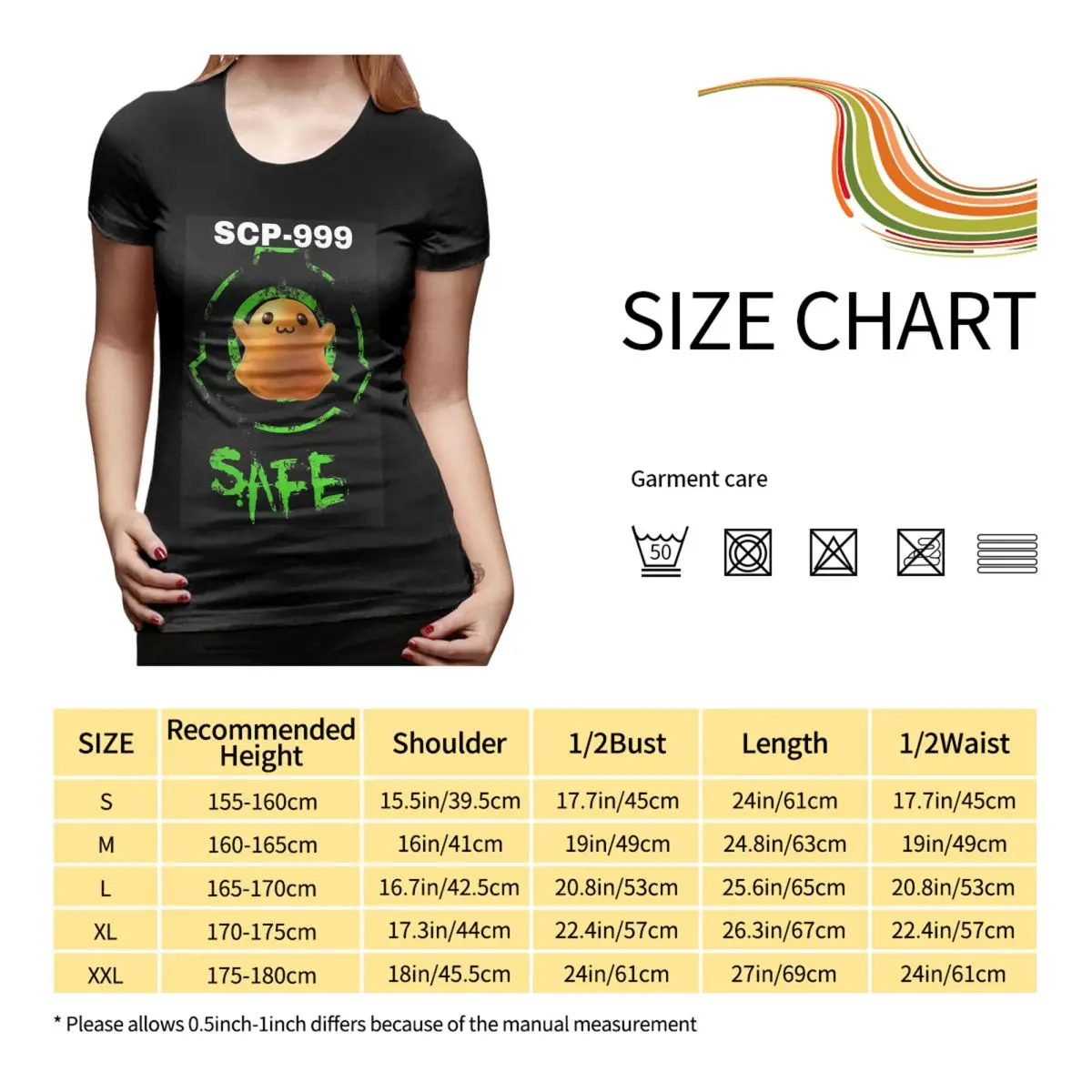 SCPTheTickle MonsterT-shirt da donnaO-ColloStreetwearT-shirt da donnaManica cortaEstateAbbigliamentoTops