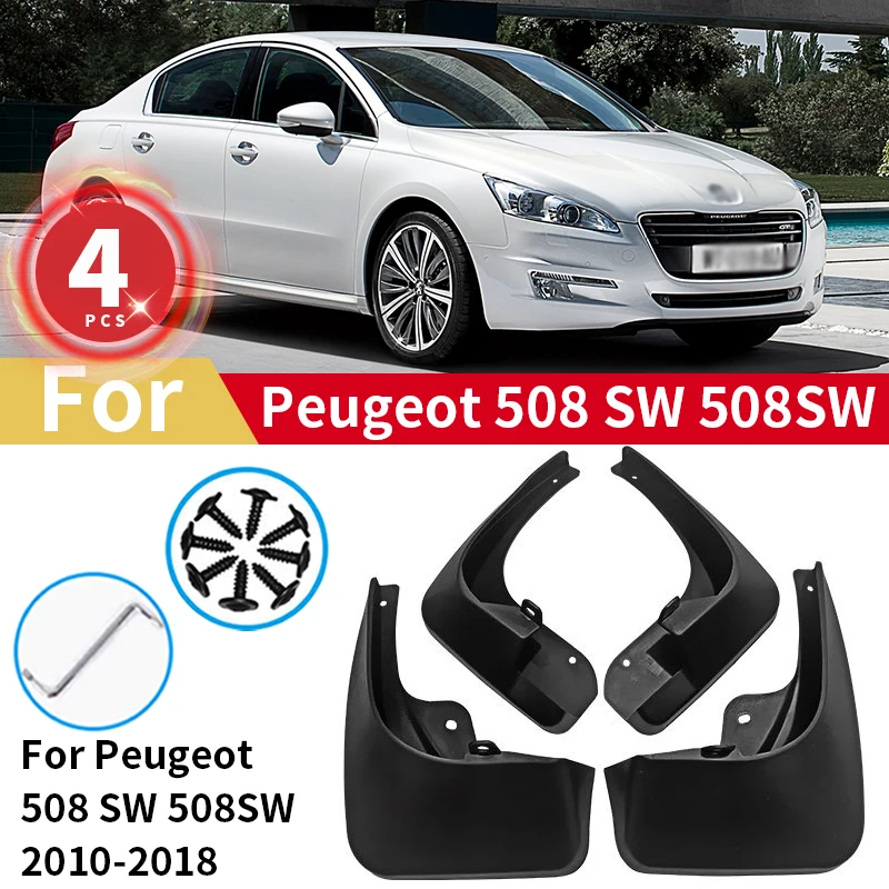 

For Peugeot 508 SW 508SW Mud Flaps 2010 - 2018 2017 2016 2015 2014 Splash Guards Fender Durable Mudguards Protect Car Accessorie