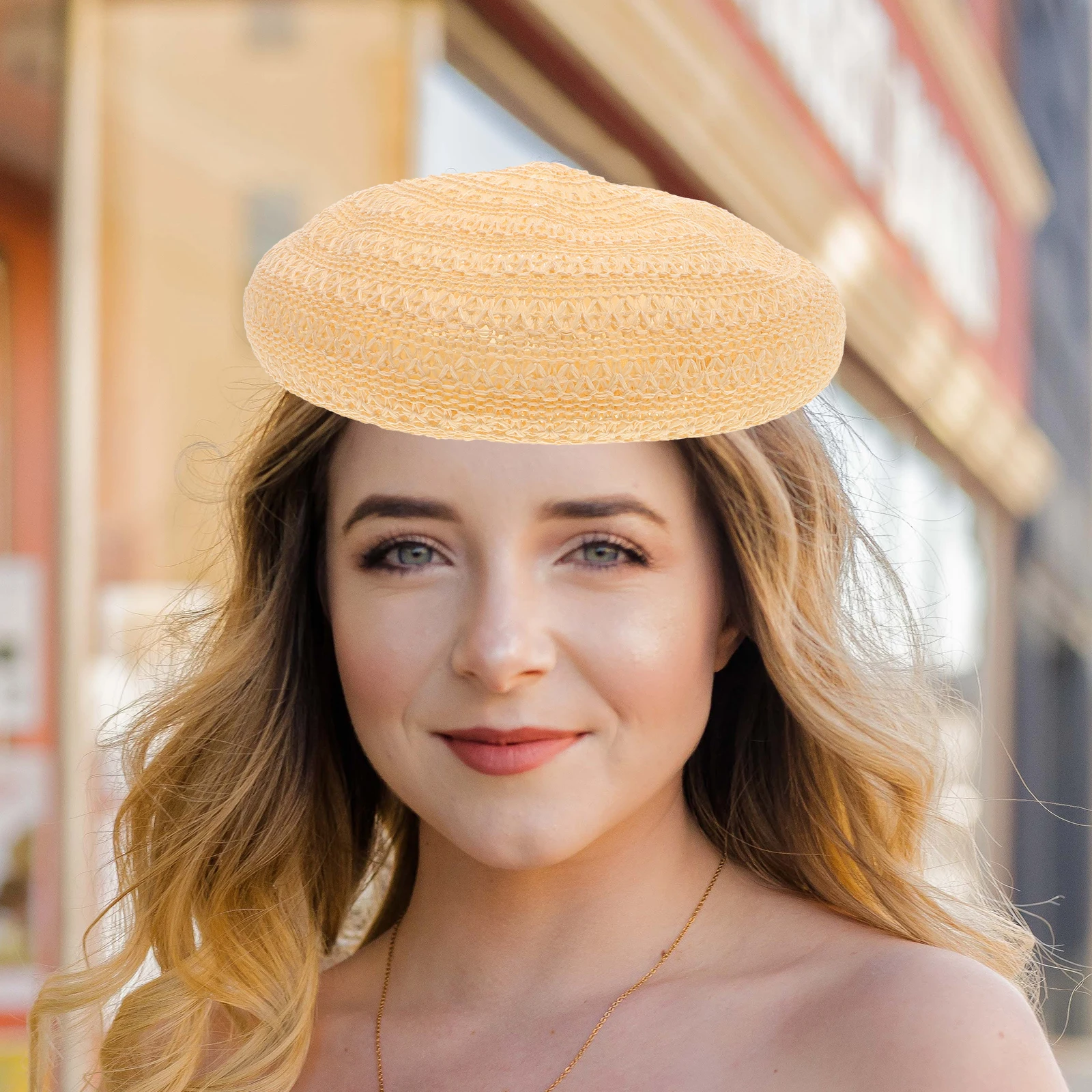 

Retro Straw Beret Hat Woven Beret Women Vacation Travel Spring Summer Fashion Comfortable Cotton Linen Material