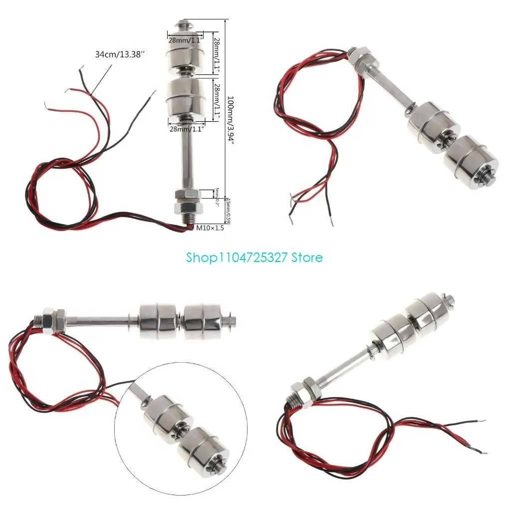 

D8KF 220 В 10 Вт 100 мм поплавковый выключатель автоматический бак датчик уровня жидкой воды из нержавеющей стали