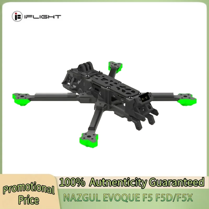 

IFlight Nazgul Evoque F5 V2 FPV Frame Kit 5 дюймов F5D / F5X HD / Analog (Squashed-X / DeadCat) с 6-мм лучами для гоночных FPV-дронов
