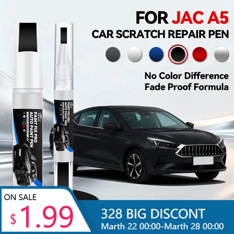 

Ручка-корректор для ремонта лакокрасочного покрытия автомобиля JAC A5, средство для удаления царапин, аксессуары для авто, синий 048, черный ST10, белый 069, серый 057, красный