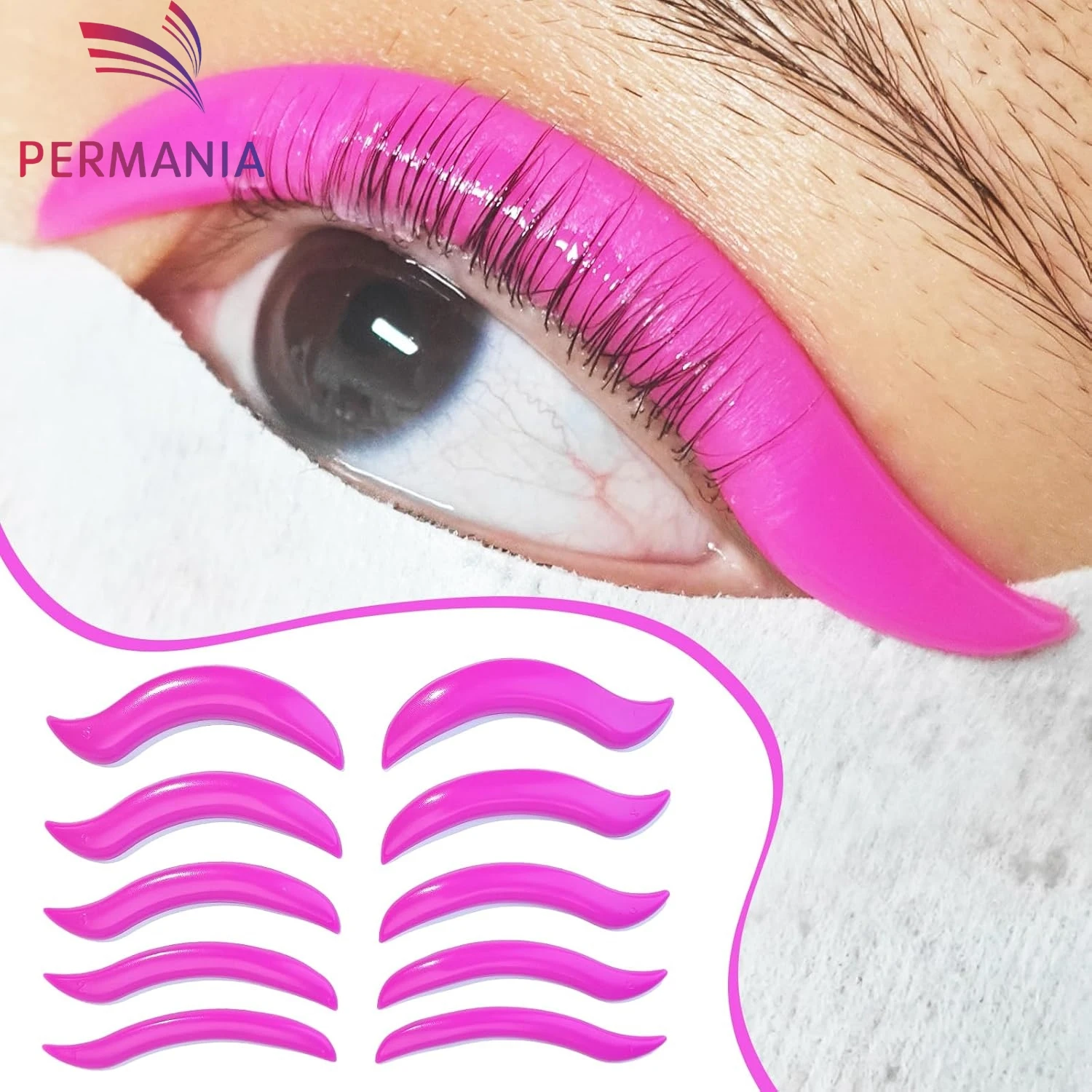 Permaina Koreanische Wimpernlifting-Stäbchen in 5 Größen, starker Halt, kleberlos, Wimpernlifting-Schutz kann mit geöffneten Augen für das Wimpernlifting verwendet werden. – Detail 5