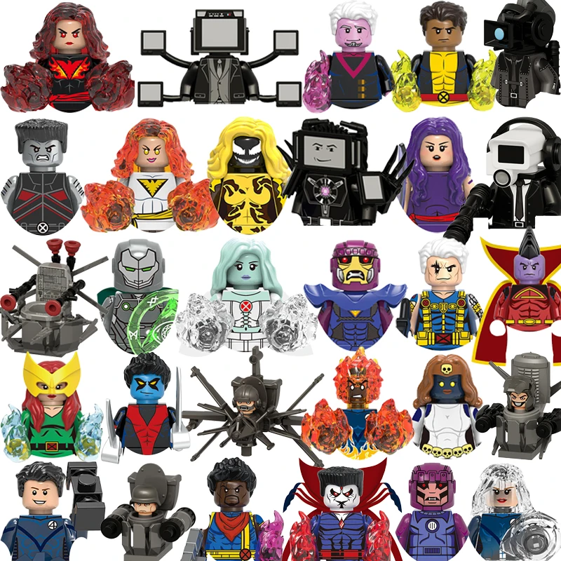 

Marvel Toilet Man Monitor Phoenix Titan TV Man Mini Action Figures Bricks Speaker Toys Gifts Children Building Blocks For Gifts