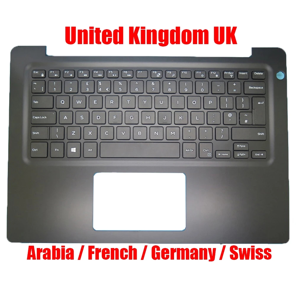 

AR FR GR UK SW Keyboard Laptop Palmrest For DELL For Vostro 5481 V5481 0H52M6 H52M6 Arabia French Germany Swiss United Kingdom