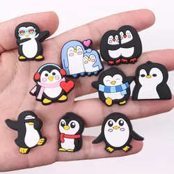1-9Pcs Mix Adorable Penguin Animals PVC Children Shoes Charms Clog Accessories DIY Popular Sandals Decoration