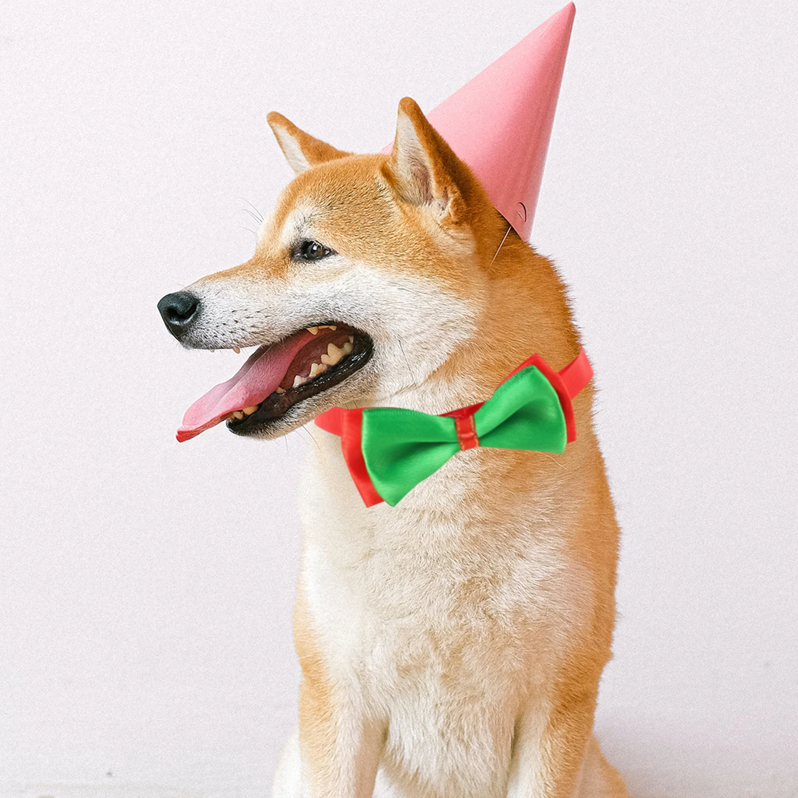 

3Pcs Pet Bow Tie Christmas Style Adjustable Dog Bowknot Collar Pet Decoration Festival Accessories for Cats Dogs