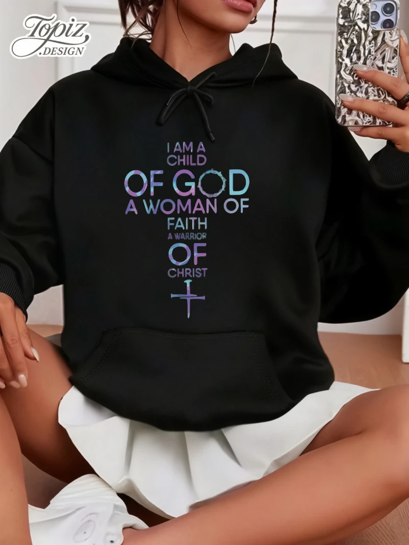 

2025 Autumn and Winter Christian Faith Hoodie _ A God_ Religious Sweatshirt High-end Luxury Is for Both Men and Women Top Y2k