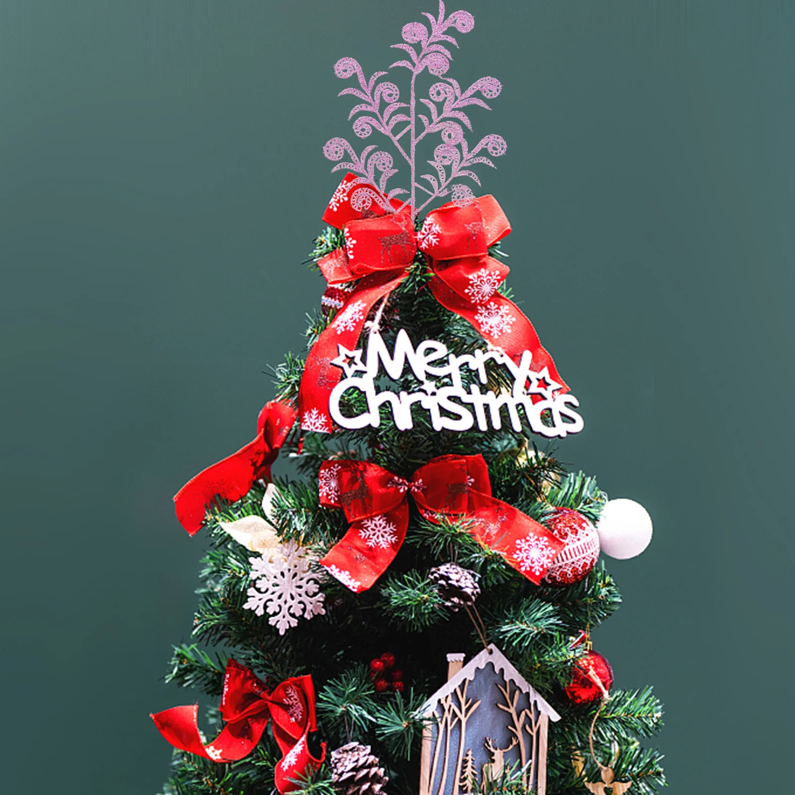 

14pcs Artificial Plants Glitter Leaves Picks Long Lasting Easy Care Home Decor Xmas Tree Wreath Diy Faux Stems Party Centerpiece