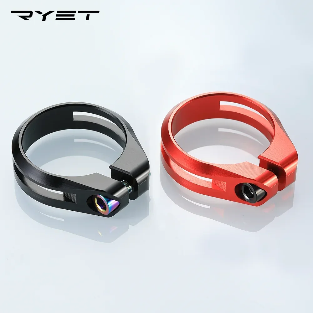 Ryet Bike Seat Post Clamp CNC Aluminum Alloy Super Light Cycling Saddle Seat Post Clamp for 27.2/30.8/31.6mm Bicycle Part