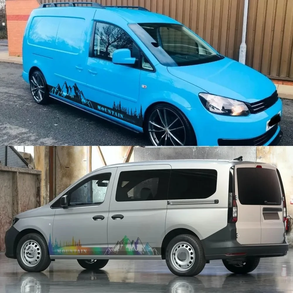 2PCS Car Door Stickers For Volkswagen VW Caddy MK1 MK2 MK3 2 3 4 Maxi Kombi Camper Van Graphics Vinyl Decals Tuning Accessories view 3