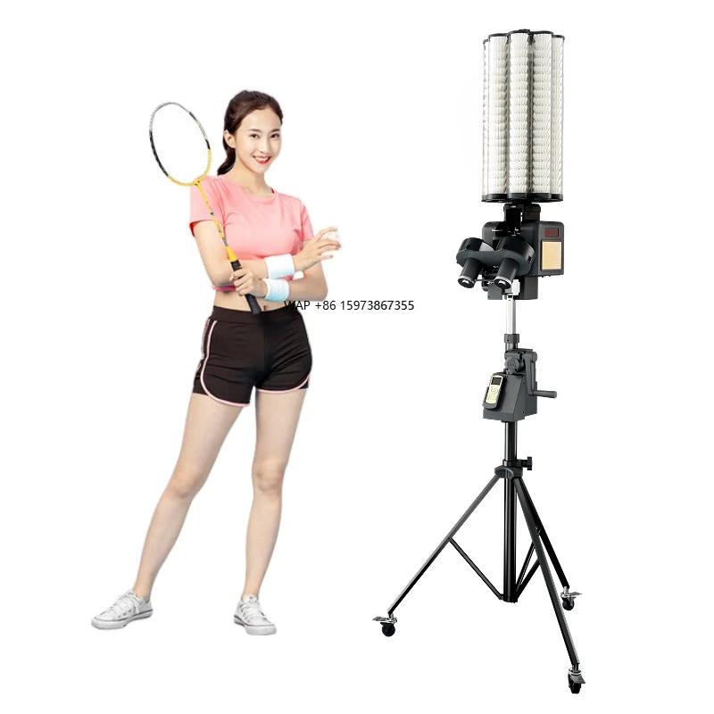 

Professional Badminton Training Trainer SIBOASI Shuttlecock Serving Machine Launcher for Shuttle Training and Practice S4025A