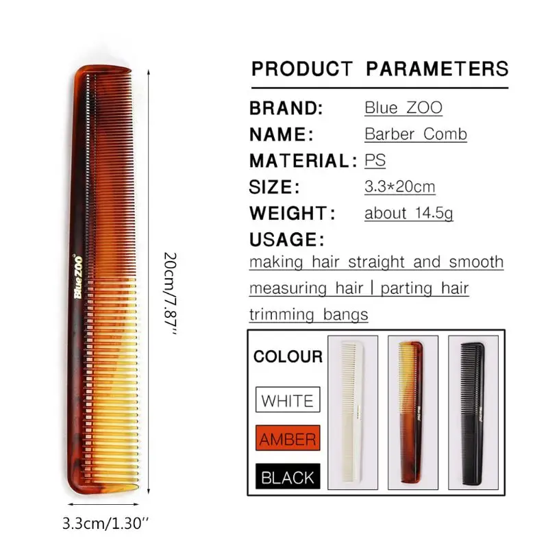 Peine 2 en 1 para hombre, combinación dientes finos y anchos, aceite Vintage portátil B, envío directo