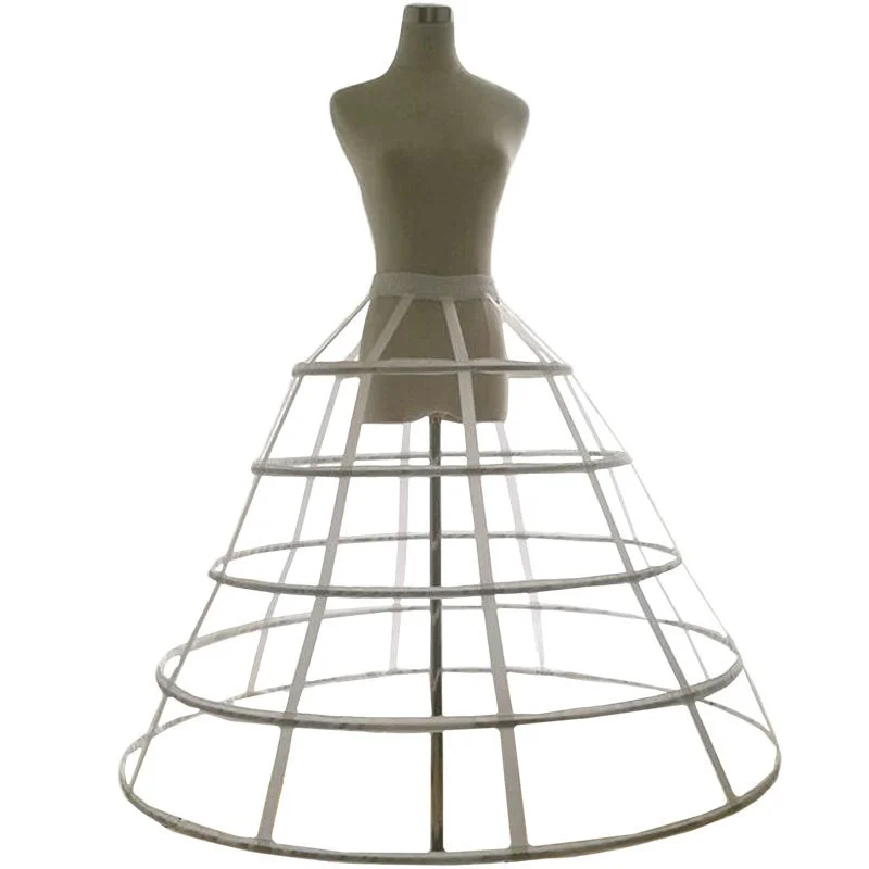 High Quality 5 Hoops Petticoat Underskirt For Ball Gown Wedding Dresses Puffy Bridal Gowns Wedding Accessories Crinoline