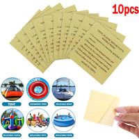 10pcs Swimming Pool PVC Repair Patch Waterproof Swimming Ring Repair Kit Inflatable Boat Repair Patch Swimming Pool Accessory