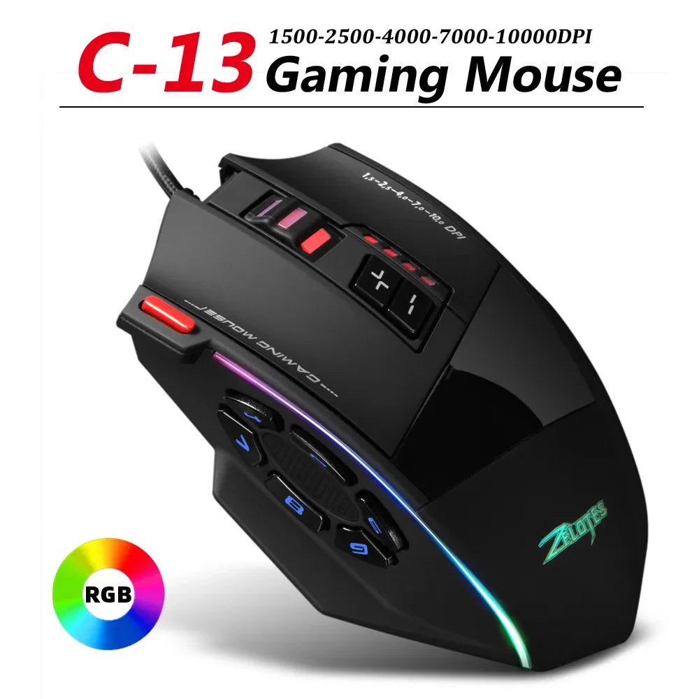 Why the ZELOTES C-13 RGB Gaming Mouse with 2 Side Buttons is the Best Choice for Gamers and Professionals