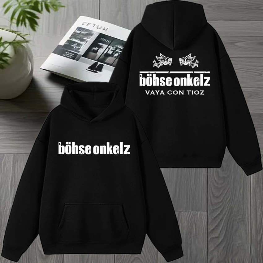 

Hot Sale böhse onkelz Double Sided printed Winter pullover Unisex hip hop punk Sweatshirt 2026 Men women vintage Fleece Hoodie
