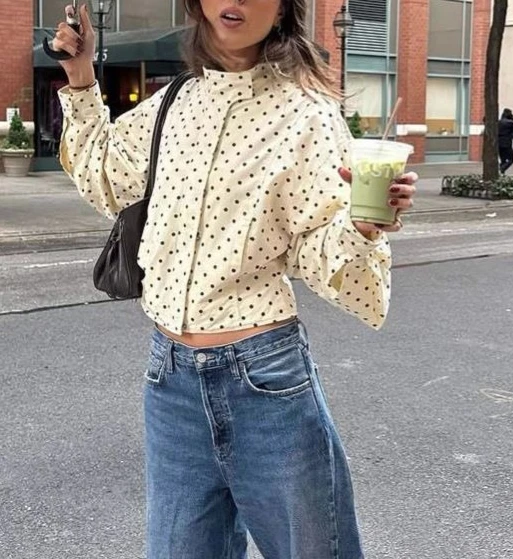 Но2025 New Slim Fit Loose Versatile Plaid Cardigan Coat